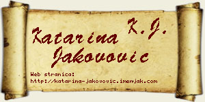 Katarina Jakovović vizit kartica